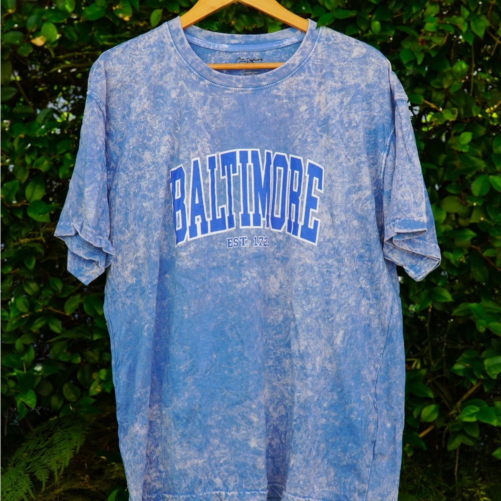 City Fashions Blue Tie-Dye T-Shirt